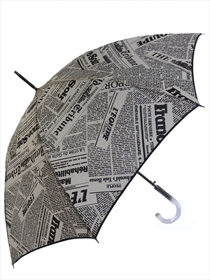 ECLAIR ニュースペーパー柄オートマティック傘