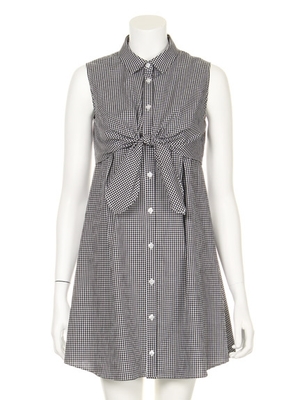 レイヤードシャツワンピース