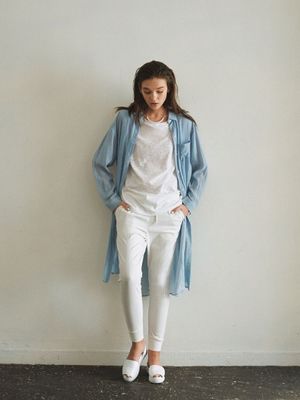 ボイルシアーロングシャツ