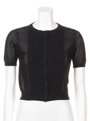 Lily Brown (リリーブラウン) 半袖レトロカーディガン