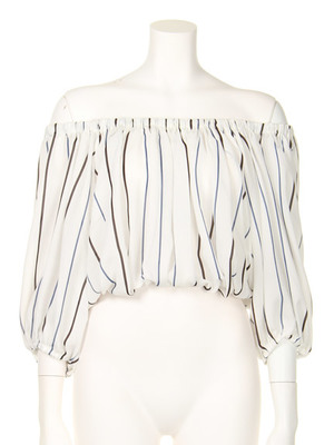 snidel (スナイデル) バックリボンオフショルブラウス