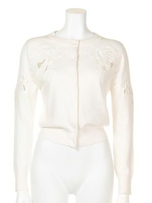 snidel (スナイデル) フラワー刺繍カーディガン