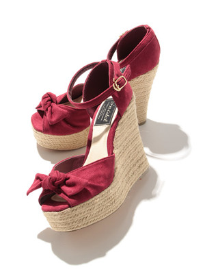 snidel (スナイデル) リボンウエッジシューズ