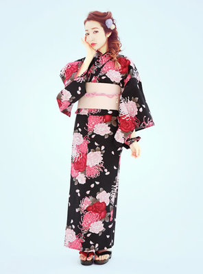 グレイル浴衣 4点セット蘭菊×薔薇