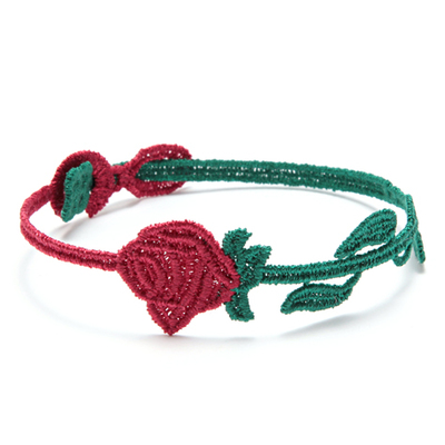 クルチアーニ C ブレスレット ローズ ボルドー/フォレストグリーン