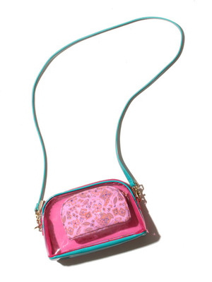 Lily Brown (リリーブラウン)  ミニポーチ付き配色クリアBAG