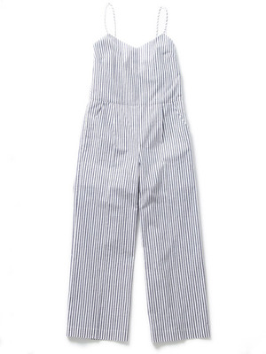 【DRWCYS】タイプライターストライプサロペット