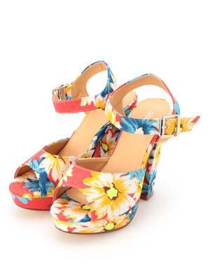 【OZOC】トロピカルプラットフォームサンダル