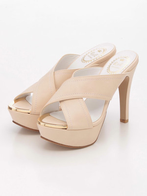 【R&E】クロスストラップミュールサンダル