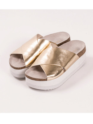 【mystic】太クロスサンダル