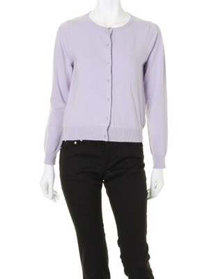 ビジュボタン付BASICクルーカーデ