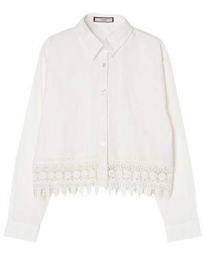 スカラップレースショートシャツ