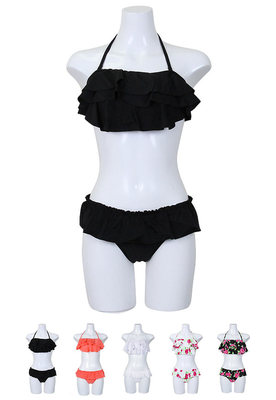 チューブトップティアードフリルビキニ