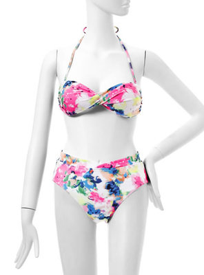 クラシカルリリーバンドゥハイウエストビキニ水着