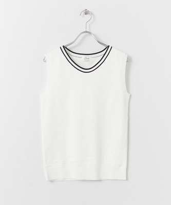 ラインノースリーブトップ