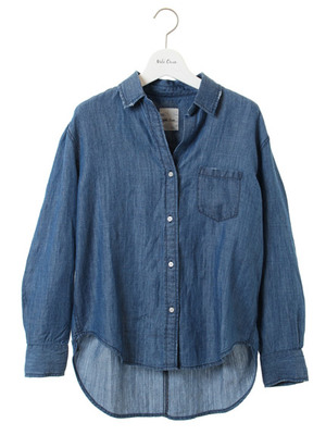 ダンガリーオープンカラーシャツ