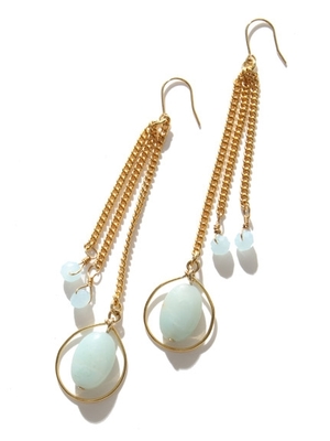 Lily Brown (リリーブラウン) ストーン×チェーン2wayピアス