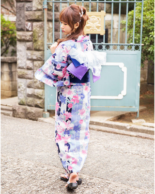 ユリストライプ 浴衣