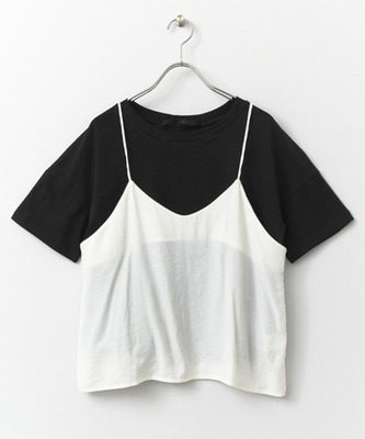 KBF+ 2wayキャミソールセットカットソー