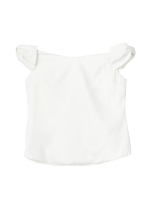 リボンスリーブオフショルトップス/LAGUNAMOON 