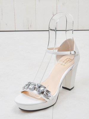 ESPERANZA（エスペランサ） クリアビジューストラップ付サンダル