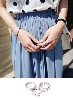 3デザインシルバーリングセット