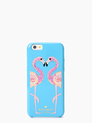 RESIN IPHONE 6 EMBELLISHED FLAMINGOS