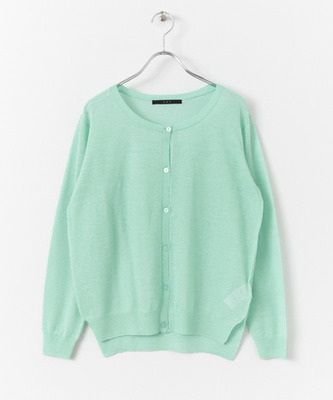 麻混カーディガン