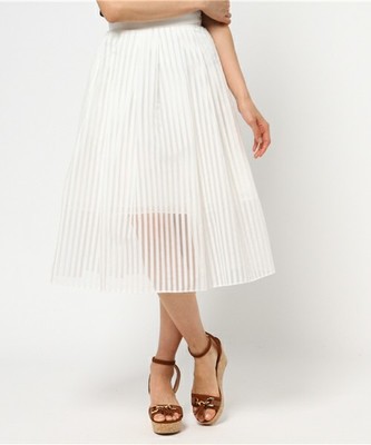 シアーストライプギャザースカート