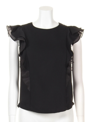 フリルノースリブラウス