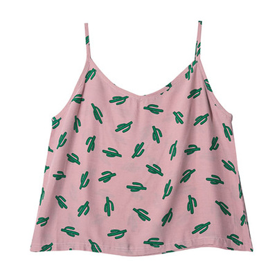 サボテンプリントキャミソール