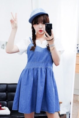 ライトブルーキャミワンピース