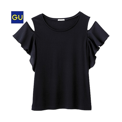 フリルオープンショルダーＴ（半袖）