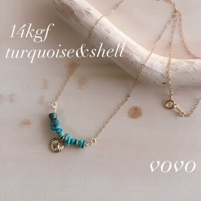 14kgf turquoise necklace