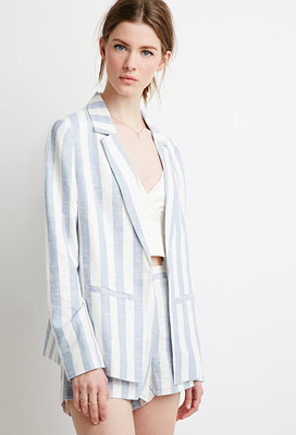 ストライプリネンブレンドジャケット