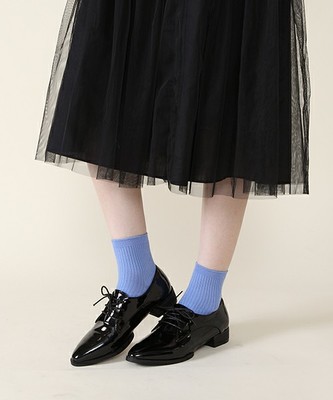 【WOMEN】◆FUDGE 6月号掲載◆2×2リブ ショートソックス