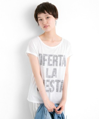 UR 綿スラブプリントTEE