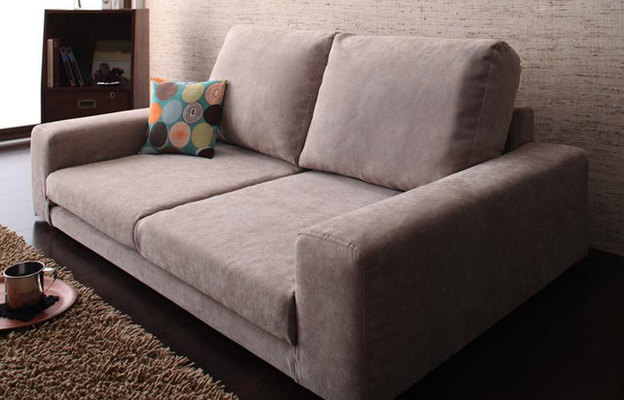 2サイズから選べるカバーリングローソファー　2人掛け