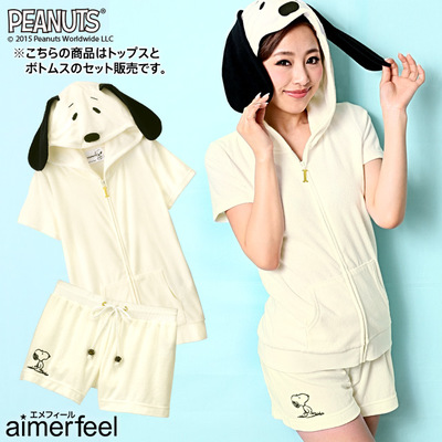 パイルSNOOPY 上下セット