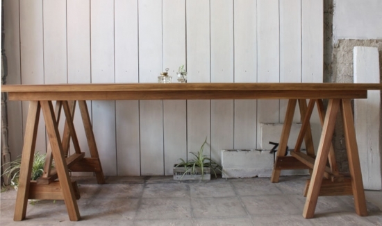 DK-012 アンティーク風無垢材　ダイニングテーブル