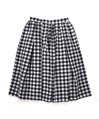 ギンガムタックスカート  