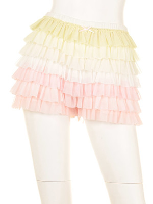 グラデーションチュールショートパンツ