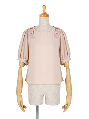 ショルダーリボンパフブラウス/an another angelus