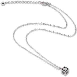 モノクロキューブデイジー ネックレス（シルバー）