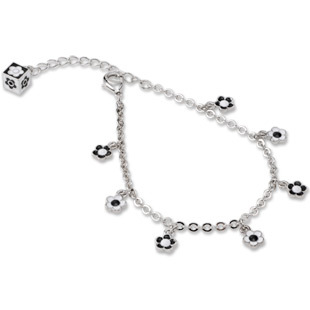 モノクロキューブデイジー ブレスレット（シルバー）