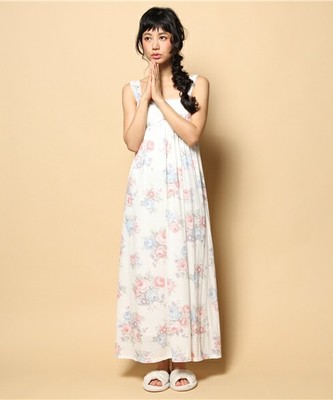 gelato pique フラワーブーケカップインマキシドレス