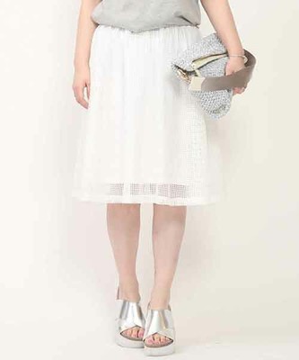 【mystic】メッシュフレアスカート