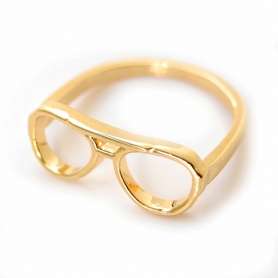 MEGANE RING teardrop #17 gold（メガネ リング ティアドロップ 17号 ゴールド）