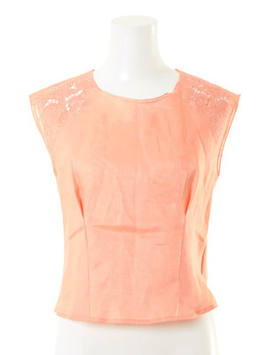 肩刺繍ブラウス