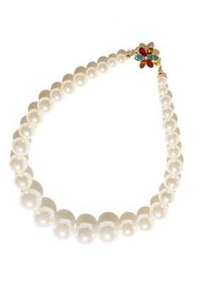 フラワービジューパールネックレス